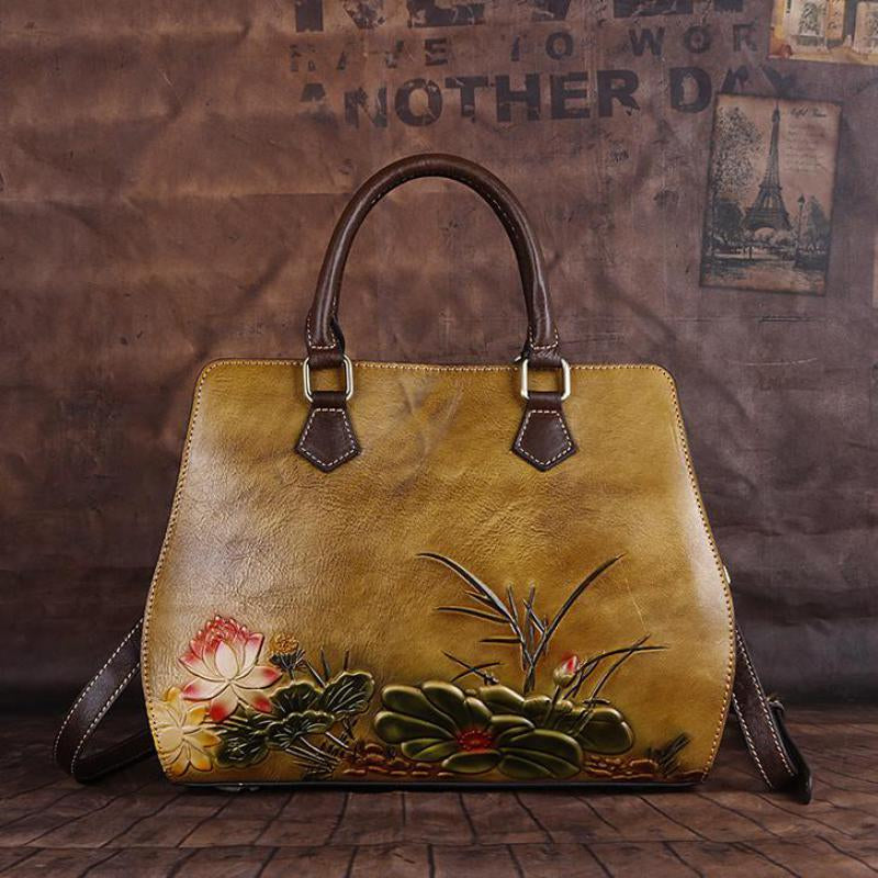 Cowhide Handbags Cross-Border Retro Ladies Handbags