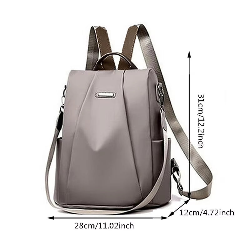 New Women'S Multifunction Backpack Casual Solid Color School Bag for Girls Fashion Detachable Strap Travel Shoulder Bag